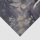 Ethereal Butterfly Monochrome Fantasy Decoupage Seidenpapier (Ausschnitt)