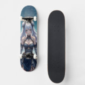 Ethereal Celestial Angel Anime Girl Skateboard (Vorderseite)