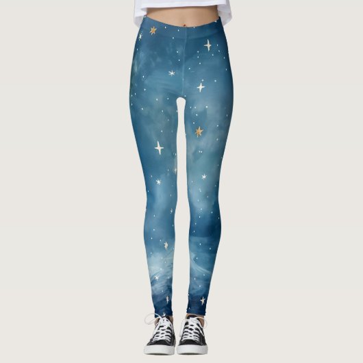 Ethereal Celestial Blue Dream Leggings (Vorderseite)