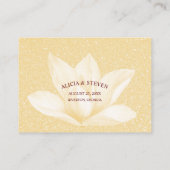 Ethereal Champagne Magnolia, Hochzeit Hinweiskarte (Rückseite)