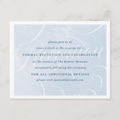 Ethereal Cloud Blue Watercolor Script Empfang Begleitkarte (Vorderseite)