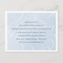 Ethereal Cloud Blue Watercolor Script Empfang Begleitkarte