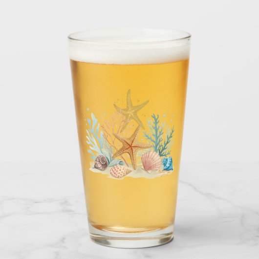 Ethereal Coastal Romance Wedding Glas (Vorne (Gefüllt))