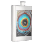 Ethereal Cosmic Eye Monogram Lebendige Abstrakte K Flachmann (Rechts)