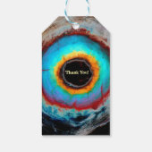 Ethereal Cosmic Eye Monogram Lebendige Abstrakte K Geschenkanhänger (Rückseite)