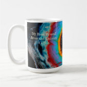 Ethereal Cosmic Eye Monogram Lebendige Abstrakte K Kaffeetasse (Links)