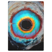 Ethereal Cosmic Eye Monogram Lebendige Abstrakte K Klemmbrett (Rückseite)
