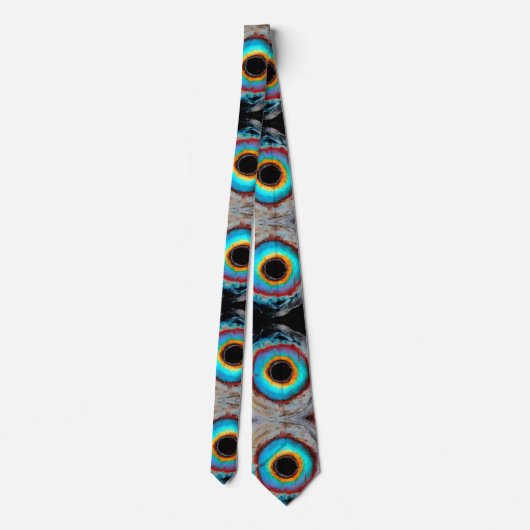 Ethereal Cosmic Eye Monogram Lebendige Abstrakte K Krawatte (Rückseite)