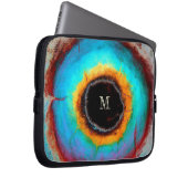 Ethereal Cosmic Eye Monogram Lebendige Abstrakte K Laptopschutzhülle (Vorne Rechts)