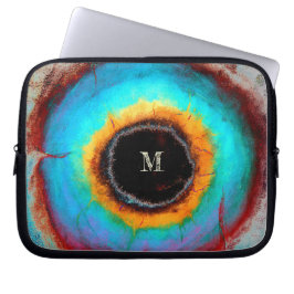 Ethereal Cosmic Eye Monogram Lebendige Abstrakte K Laptopschutzhülle