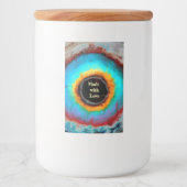 Ethereal Cosmic Eye Monogram Lebendige Abstrakte K Lebensmitteletikett (Vorderseite)