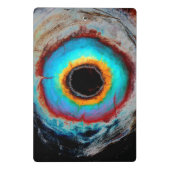 Ethereal Cosmic Eye Monogram Lebendige Abstrakte K Mini Klemmbrett (Rückseite)