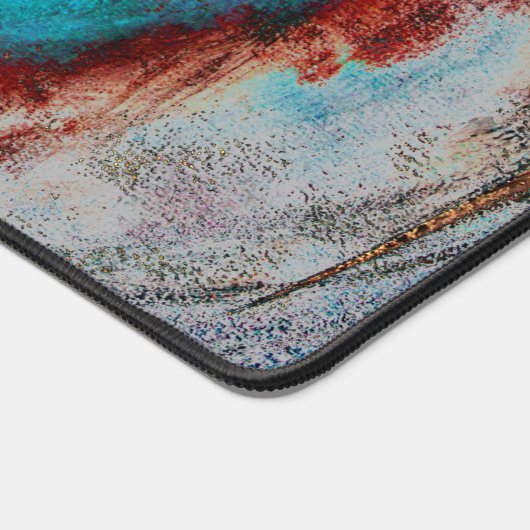 Ethereal Cosmic Eye Monogram Lebendige Abstrakte K Schreibtischunterlage (Ecke)