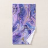 Ethereal Cotton Candy Marble Fantasy Watercolor Badhandtuch Set (Handtuch)