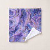 Ethereal Cotton Candy Marble Fantasy Watercolor Badhandtuch Set (Waschlappen)