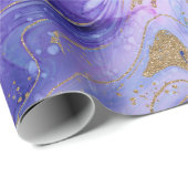 Ethereal Cotton Candy Marble Fantasy Watercolor Geschenkpapier (Rolleneckpunkt)