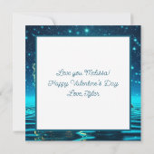 Ethereal Couple Küssen in Mondwasser Reflektion Karte (Rückseite)