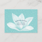 Ethereal Crystal Blue Magnolia , Hochzeit Hinweiskarte (Rückseite)