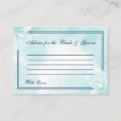 Ethereal Crystal Blue Magnolia , Hochzeit Hinweiskarte (Vorderseite)