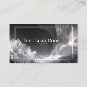 Ethereal Crystal Blume Gold Dust Black Visitenkarte