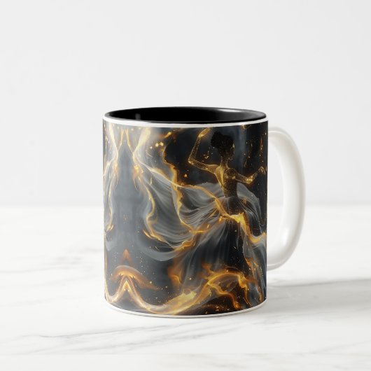 Ethereal Dance of Light, Enchanting Art, Gift for Zweifarbige Tasse (VorderseiteRechts)