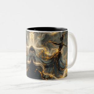 Ethereal Dance of Light, Enchanting Art, Gift for Zweifarbige Tasse