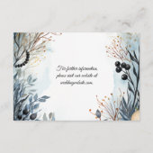 Ethereal Delicate Watercolor Serene Foliage Begleitkarte (Rückseite)