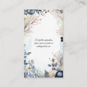 Ethereal Delicate Watercolor Serene Foliage Begleitkarte (Rückseite)