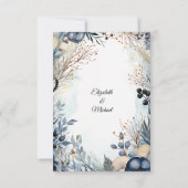 Ethereal Delicate Watercolor Serene Foliage Einladung (Rückseite)