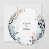 Ethereal Delicate Watercolor Serene Foliage Einladung (Rückseite)