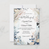 Ethereal Delicate Watercolor Serene Foliage Einladung (Vorderseite)