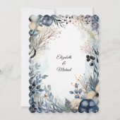 Ethereal Delicate Watercolor Serene Foliage Einladung (Rückseite)