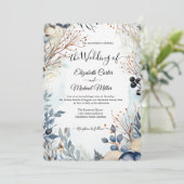 Ethereal Delicate Watercolor Serene Foliage Einladung (Stehend Vorderseite)