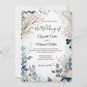 Ethereal Delicate Watercolor Serene Foliage Einladung