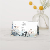 Ethereal Delicate Watercolor Serene Foliage Platzkarte (Rückseite)