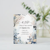 Ethereal Delicate Watercolor Serene Foliage RSVP Karte (Stehend Vorderseite)
