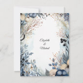 Ethereal Delicate Watercolor Serene Foliage RSVP Karte (Rückseite)