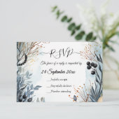 Ethereal Delicate Watercolor Serene Foliage RSVP Karte (Stehend Vorderseite)