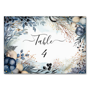 Ethereal Delicate Watercolor Serene Foliage Tischnummer