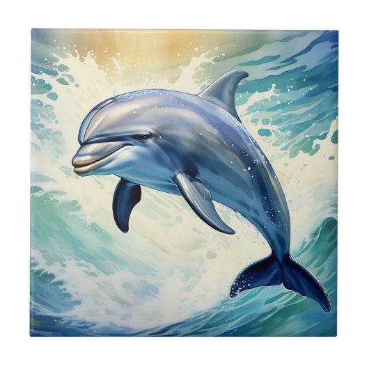 Ethereal Dolphin Marine Fliese (Vorderseite)