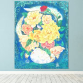 Ethereal Dove Bloom Leinwanddruck (Insitu (Holzboden))