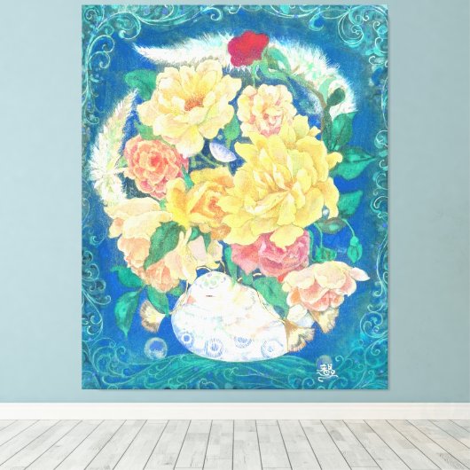 Ethereal Dove Bloom Leinwanddruck (Insitu (Holzboden))