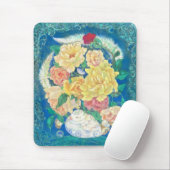 Ethereal Dove Bloom Mousepad (Mit Mouse)