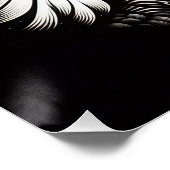 Ethereal Dove Planet - Noir Ink und Red Mandala Poster (Ecke)