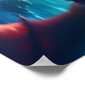 Ethereal Dragon Reflection AI Art Poster (Ecke)