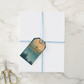 Ethereal Dragonfly Aquamarin und Gold Lunar Gift T Geschenkanhänger (Mit Garn)