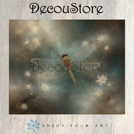 Ethereal Dragonfly – Dreamlike Fantasy Decoupage Seidenpapier
