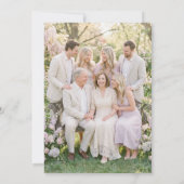 Ethereal Dreamy Wildflowers Coral Script Photo Dankeskarte (Rückseite)