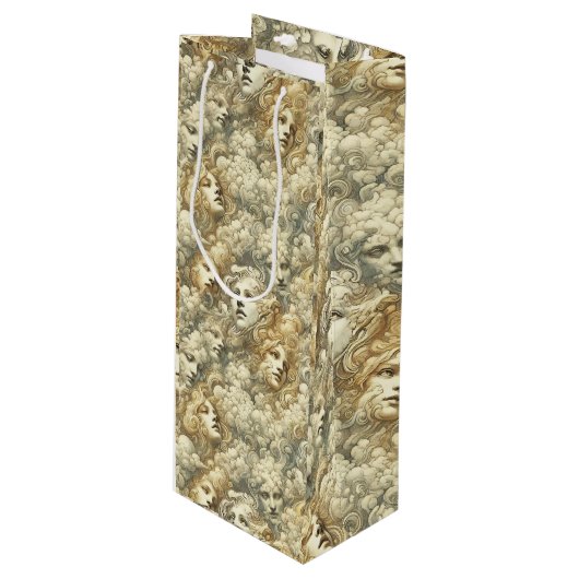 Ethereal Drift - Gothic Viktorianisch Geschenktüte Für Weinflaschen (Vorderseite Schrägansicht)