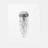 Ethereal Drift – Graceful Jellyfish Glow Tee Fleecedecke (Vorderseite)